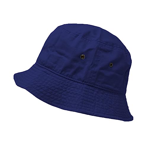 Glory Max Unisex Solid Color 100% Cotton Bucket Hat Small Brim Packable Travel Summer Beach Hat - color: Navy, size: Large-X-Large