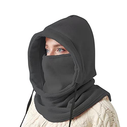 Balaclava Windproof Winter Face Mask Warm Fleece Ski Mask for Men and Women Cold Weather Motorcycle Bike Cycling Neck Warmer - color: Grey