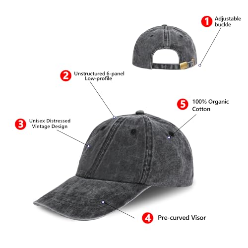 Dad Hat Baseball Cap Unisex Outdoor Unstructured Washed Soft Cotton Mountain Hat - color: Blank,black