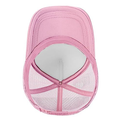 Funny Trucker Hats for Women Country Women's Trucker Hats Breathable Mesh Summer Caps Adjustable Pink Hats - color: Daddy Needs a Beer