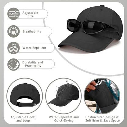 ZOORON Soft Brim Baseball Cap Low Profile Unstructured Dad Hat, Adjustable Washer Friendly Sport Hats for Golf Running - color: 1pack-black