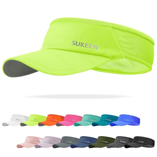 Sukeen Lightweight Sports Sun Visor Hat for Men Women - color: Fluorescent Yellow