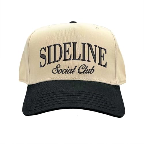 Sideline Social Club Two Tone Baseball Hat Unisex Baseball Cap for Streetwear, Tailgates, Rodeos & Festival Fashion - color: Two-tone