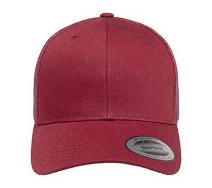 Yupoong Yp Classics Retro Trucker Cap - color: Cranberry, size: One Size, style: Single