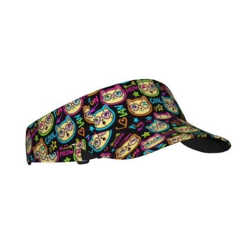 Leopard Print Sunscreen Visor Cap Adjustable Empty Top Athletic Beach Hat - color: 4