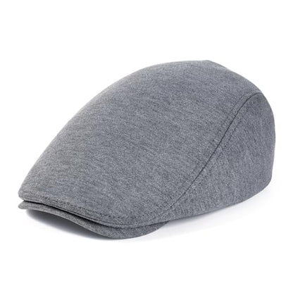 VOBOOM Men's Cotton Flat Ivy Gatsby Newsboy Driving Hat Cap - color: Dark Grey