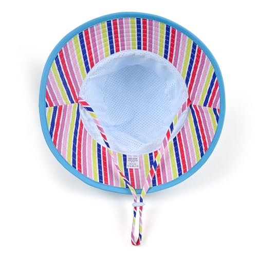 jerague Baby Toddler Kids Sun Hat for Boys Girls Print Adjustable Summer Bucket Cap UPF 50+ Protective - color: Blue, size: 0-12 Months