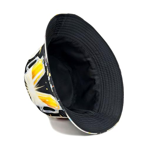 Bucket Hat for Women Men,Travel Sun Beach Cap,Unisex Fishing Outdoor Boonie - color: Beer