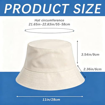 Bucket Hats Bulk Solid Color DIY Blank Hat Bucket Hats for Men, Women and Adults - color: 3pcs Beige Bucket Hat