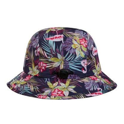 BASSDASH UPF50+ Fishing Bucket Hat for Men Women Lightweight Water Resistant Packable Outdoor Summer Sun Hats FH13 - color: Black/Flamingo