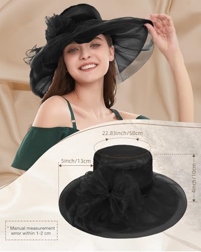 Century Star Kentucky-Derby hat Fascinator Hats for Women 2026 Floral Tea Party Bridal Church Wedding Headwear - color: White