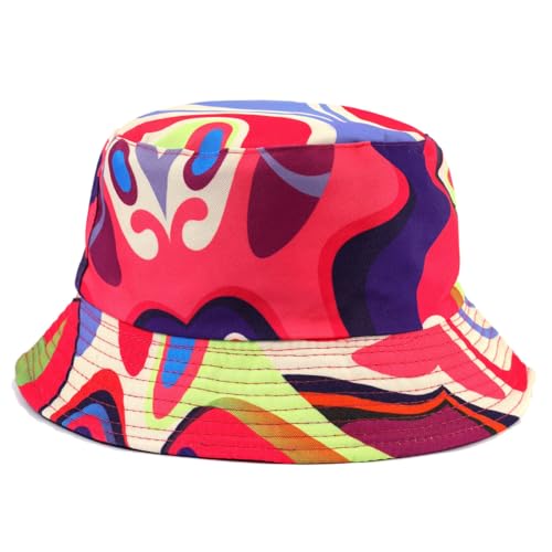Quanhaigou Bucket Hats Unisex Summer Travel Beach Fisherman Cap for Men Women Teens - color: Flowing Color