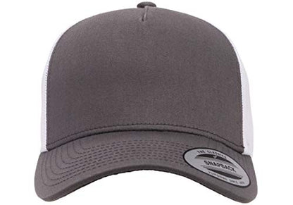 Yupoong Men's Yp Classics 5-Panel Retro Trucker Cap-2-tone - color: Charcoal/White