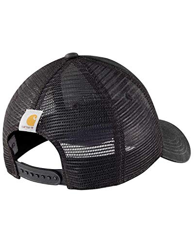 Carhartt Men's Canvas Mesh-Back Logo Graphic Cap - color: Black