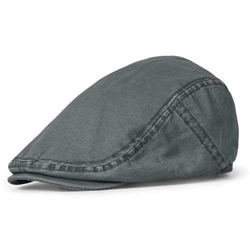 Clakllie Beret Ivy Flat Breathable Boina Caps Cotton Flat Ivy Gatsbay Hat Cotton Twill Newsboy Cap Driving Caps Forward Cap - color: Cdus-nbaf2504-grey