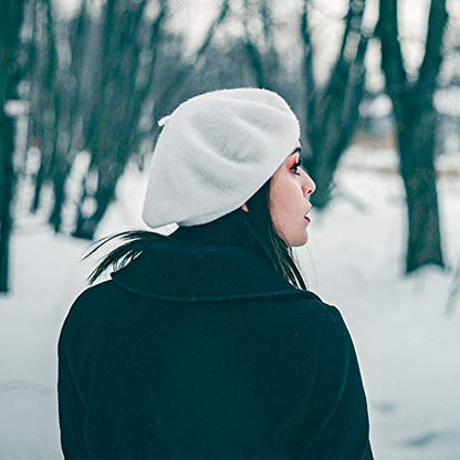 Jolbndcv 6PCS Beret, French Beanie, Outdoor, Winter, Fashion Lady Hat - color: Gray,khaki