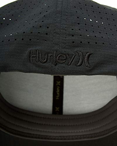Hurley Men's Baseball Cap - Sweat-Wicking Fitted Baseball Hats for Men (S-XL) - color: Black/Black, size: Small-Medium