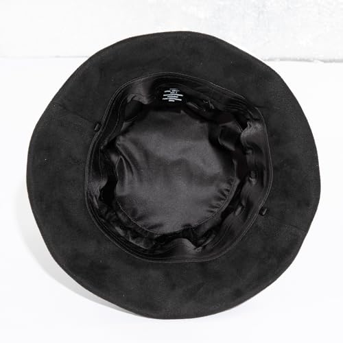 Comhats Womens 1920s Vintage Cloche Bucket Hat,Packable,Floppy,Winter,Party - color: Black(satin), size: X-Large