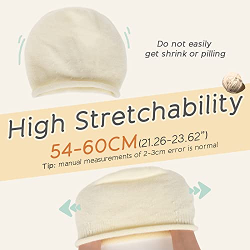 FURTALK Slouchy Beanies for Women Winter Hats Soft Warm Beanie Hat Ladies Knitting Skull Beanies - color: Beige