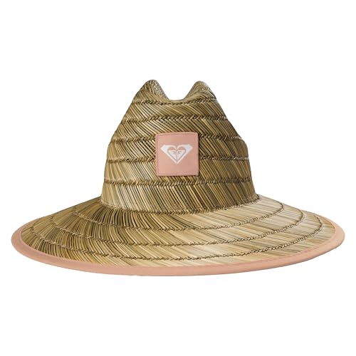 Roxy Girls' Tomboy Woven Straw Hat | Wide Brim | Adjustable | Sun Protection | Beach | Vacation | Natural - color: Impala
