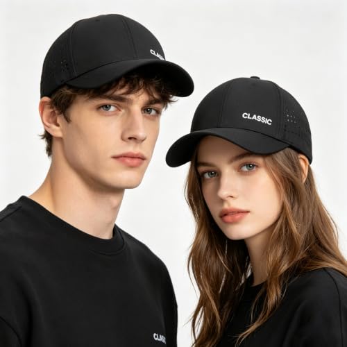 Cmonie 3Pcs Quick Dry Baseball Hat Breathable Sport Cap - color: 3pcs-black&white&gray-d