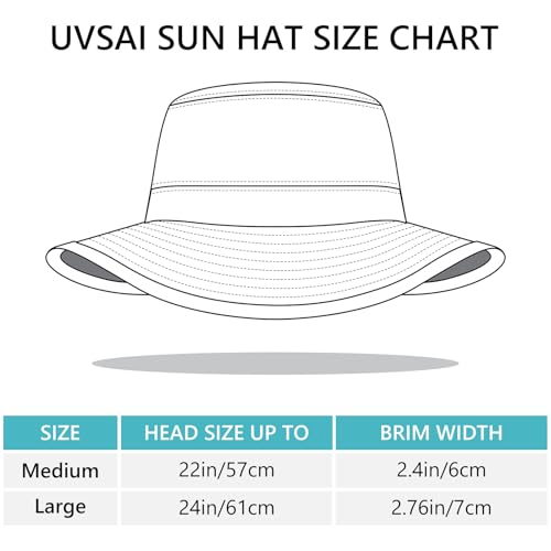 UPF 50+ Foldable Sun Hat Patterned Under Brim Bucket Hats for Summer Hiking Fishing Beach Safari Men Women - color: Black & Dark Grey, size: Medium