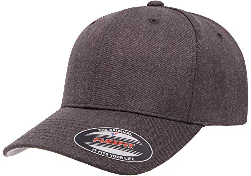 Flexfit Mens Flexfit Wool Blend Hat - color: Dark Heather, size: Large-X-Large