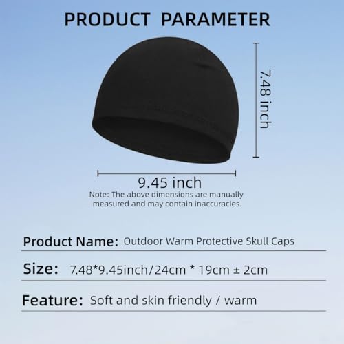 Lightweight Skull Cap, Stretch Beanie Helmet Liner for Men Women