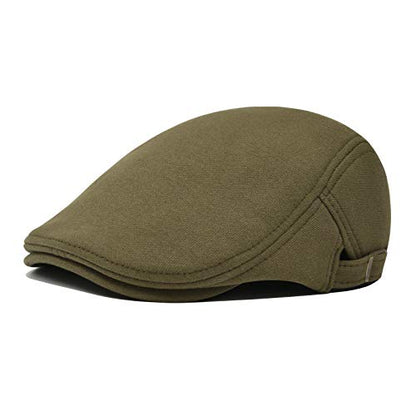 VOBOOM Men Newsboy Cap Cotton Flat Ivy Gatsby Driving Hat - color: Green