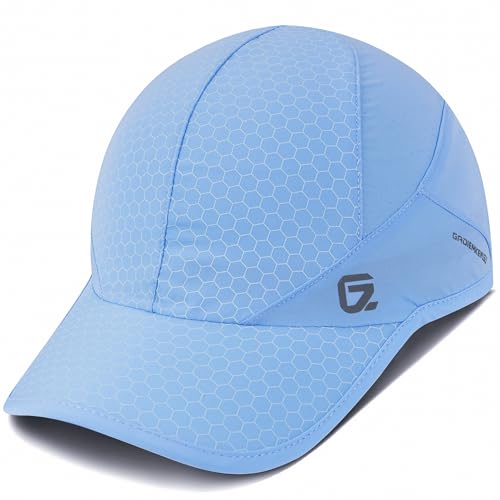 GADIEMKENSD Stretch Running Hat with Soft Brim, Quick Dry, Unstructured, Unisex-Adult - color: Sky Blue