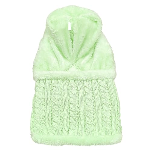 HUAMULAN Women Winter Knit Beanie Hats One Piece Fleece Lined Balaclavas - color: Light Green