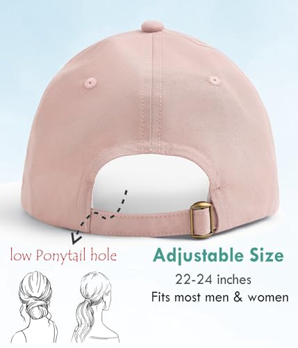 Hot Summer Baseball Cap, 35% Thinner Cotton Dad Hat Lightweight - color: Pink