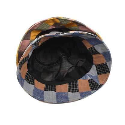 Colored Grid Fashion Trendy Bucket hat, Packable Outdoor Couple Casual Sun hat, Beach Cap