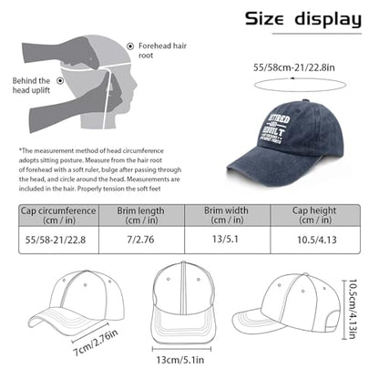 Retired and Rebuilt Hip Knee Replacement Parts Hat Men Dad Hats Funny Birthday Gifts for Women - color: Navy Blue