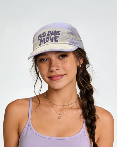 Clakllie Quick Dry 5 Panel Running Hat Breathable Mesh Hat Two-Tone Short Brim Hats Lightweight Baseball Cap Summer Sport Cap - color: Cdus-bssd2504-purple