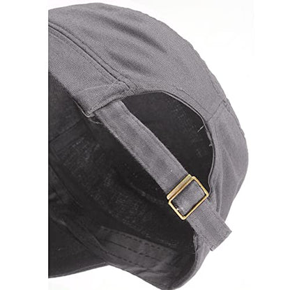 2 Pack Cadet Army Caps Flat Top Military Hats for Men Women - color: Gray