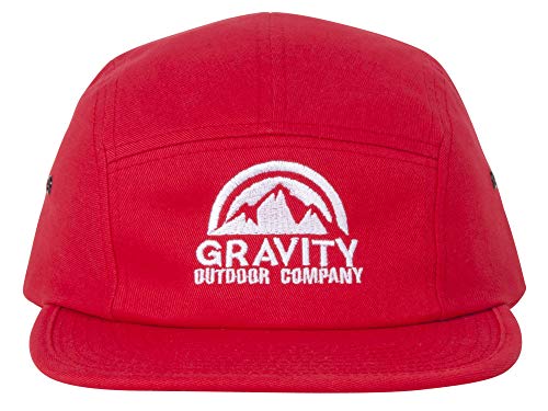 Gravity Outdoor Co. 5 Panel Hat - color: Red