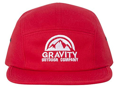 Gravity Outdoor Co. 5 Panel Hat - color: Red