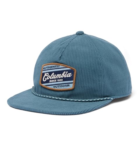Columbia Unisex Packsaddle Corduroy Snap Back - color: Everblue/Columbia Fill Script