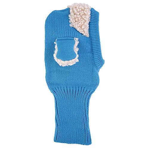 Scarf Woolen Earflap Hood Warm Skull Knit Caps，Crochet Earflap Pilot Hats Beanie Cap for Toddlers Baby Girls and Boys - color: Hat4-blue