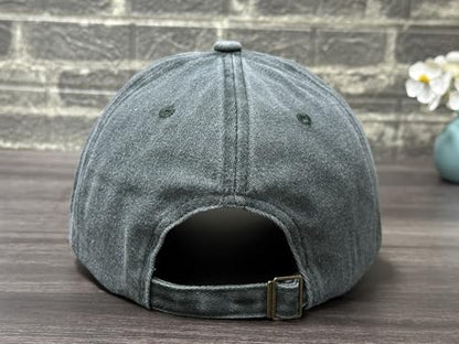 Fishing Baseball Cap for Men Women, Adjustable Embroidered Fish Hat - color: Fly Fishing Lures (Washed Army Green)