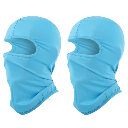 Pukavt 1-3 Pack Kids Balaclava Ski Mask for Boys and Girls - color: Light Blue-2pk(thin )