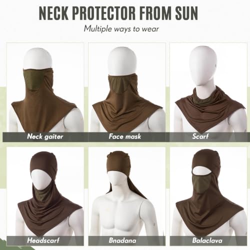 Face Balaclava Neck Cover Cooling Ice Silk Ski Mask - color: Army Green