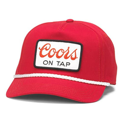 AMERICAN NEEDLE Unisex Coors Beer Patch Adjustable Snapback Baseball Hat - color: Roscoe (Red)