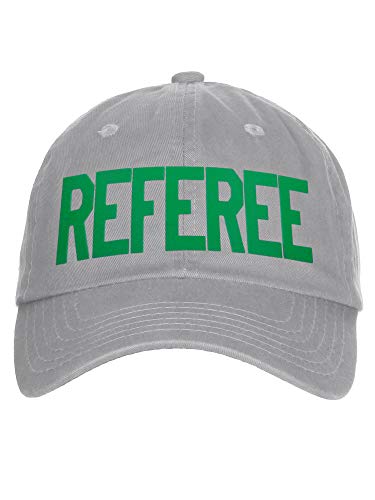 Classic Referee Hat Premium Cotton Low Profile Unstructured Adjustable Strapback - color: Grey Green