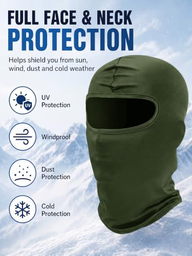 SATINIOR 6 Pcs Ski Balaclava Men Full Face Cover Mask - color: Dark