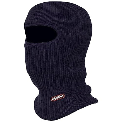 RefrigiWear 2-Layer Acrylic Knit Open-Hole Balaclava Face Mask, High Visibility - color: Navy