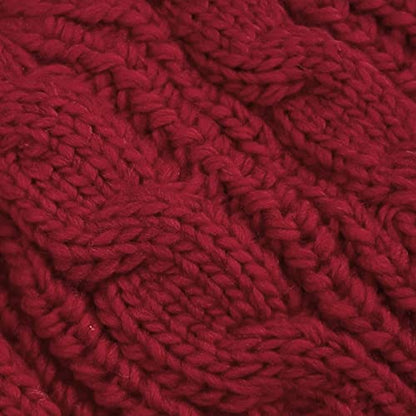 allydrew Winter Thick Knit Beanie Slouchy Beanie for Men & Women - color: Maroon