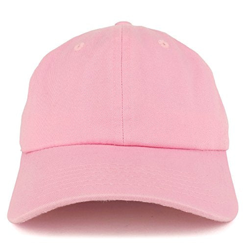 Trendy Apparel Shop Plain Unstructured Relaxed Style Dad Hat - color: Pink