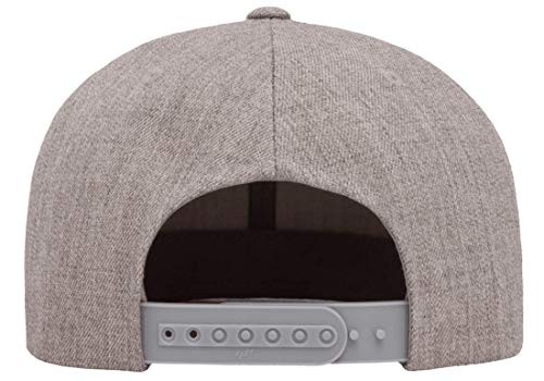 Mrlahat 6089 Yupoong Yp by Flexfit 6-Panel Structured Flat Visor Classic Snapback Cap with Black Bandana - color: Heather Grey